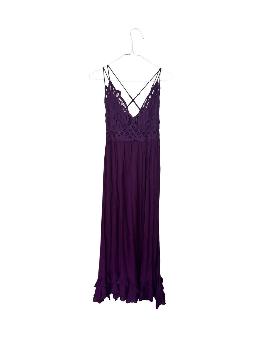 Free People One Adella Maxi Slip Dress Purple Plum - Picture 2 of 6